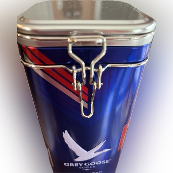 Grey Goose decorative tin container bar kitchen organizer storage NEW gift box - Picture 6 of 7